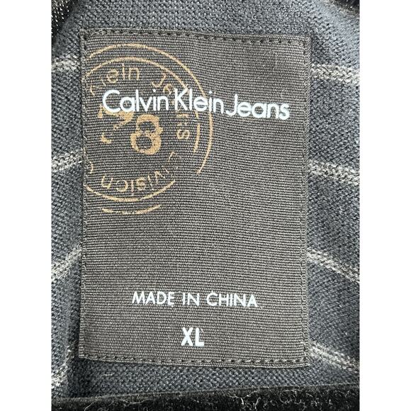 Y2K CALVIN KLEIN V-Neck Sweater Vest Adult XL Eagle Skull Graphic Print Grandpa - Picture 6 of 13